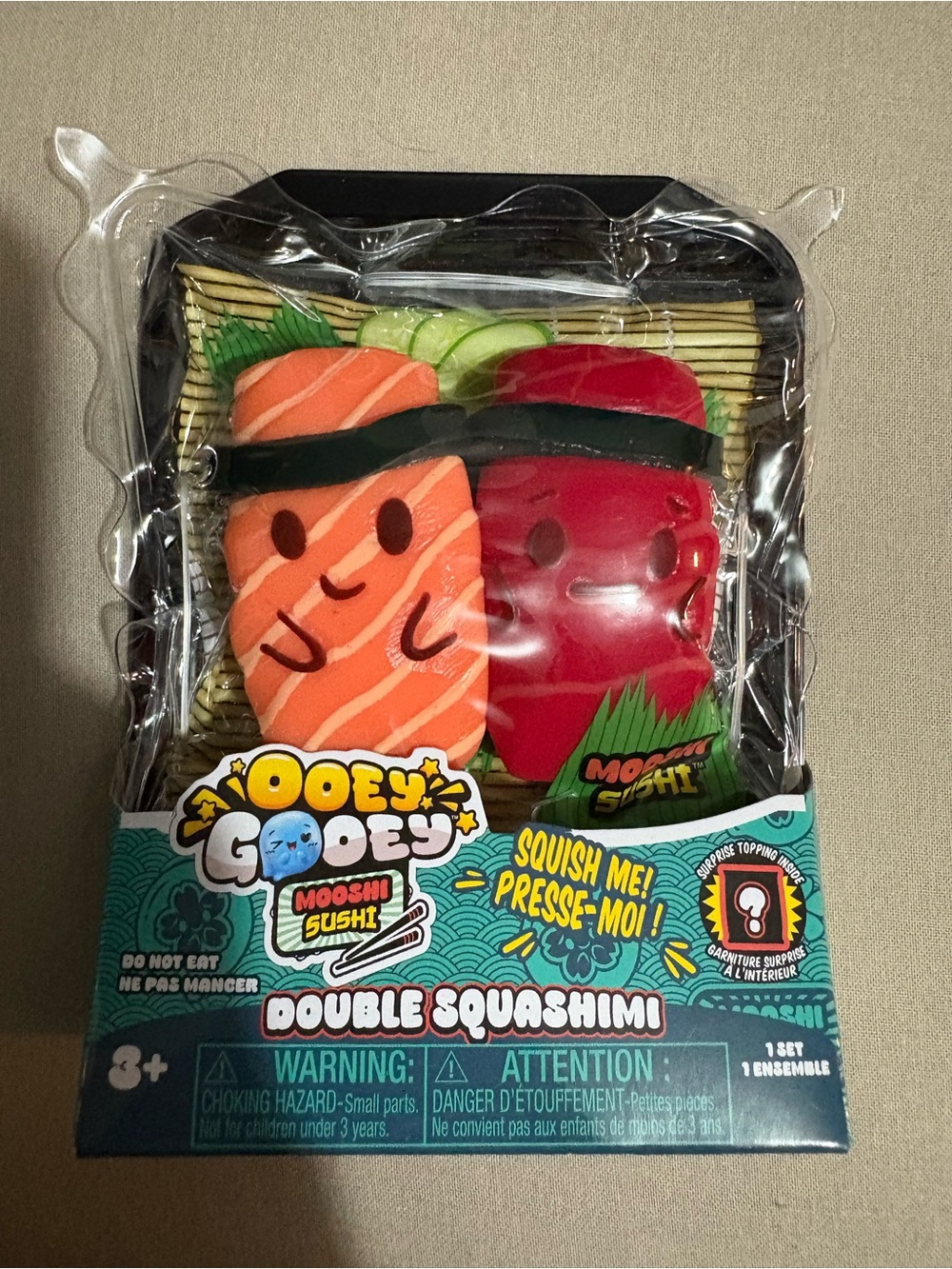 Ooey Gooey Double Squashimi Toy - Orange & Red